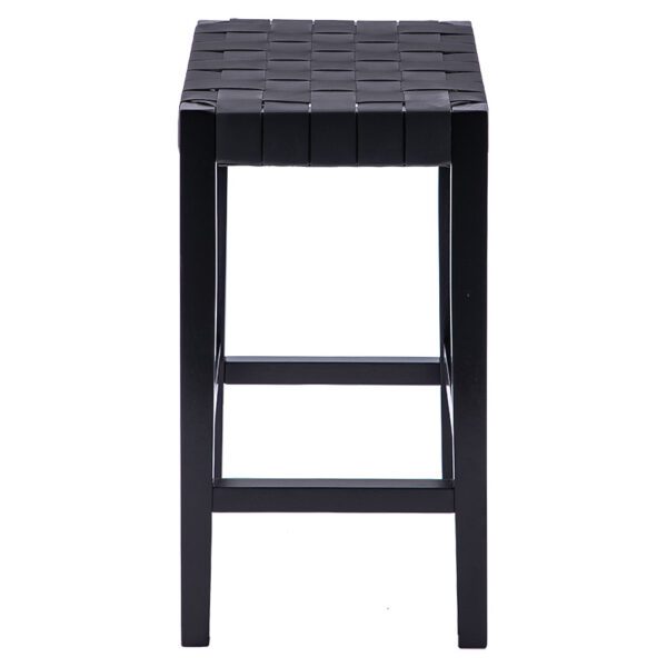 Σκαμπό Ridley pakoworld ξύλο-pu μαύρο 51x34x61.5εκ - Image 3