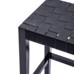 Σκαμπό Ridley pakoworld ξύλο-pu μαύρο 51x34x61.5εκ - Image 4