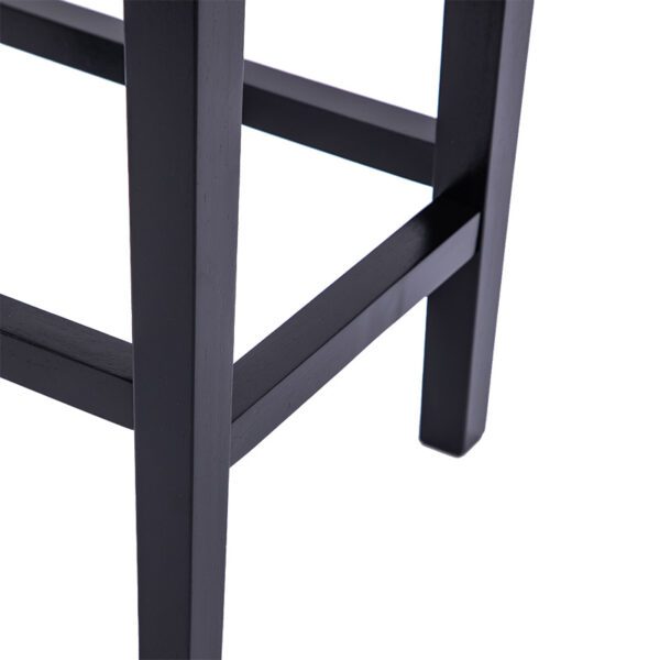 Σκαμπό Ridley pakoworld ξύλο-pu μαύρο 51x34x61.5εκ - Image 5