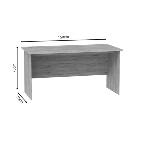 Γραφείο εργασίας Anze pakoworld φυσικό μελαμίνης 150x75x75εκ - Image 3
