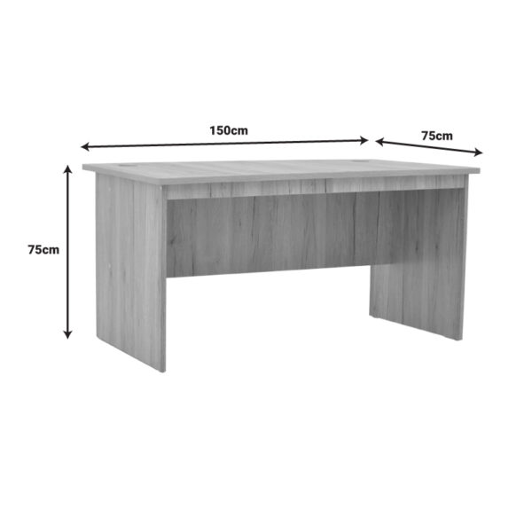 Γραφείο εργασίας Anze pakoworld φυσικό μελαμίνης 150x75x75εκ - Image 5