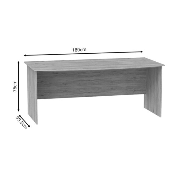 Γραφείο εργασίας Anze pakoworld φυσικό μελαμίνης 180x93.5x75εκ - Image 5