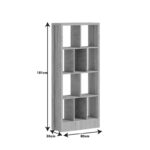 Βιβλιοθήκη Dividre pakoworld sonoma oak μελαμίνης 80x30x181εκ - Image 5