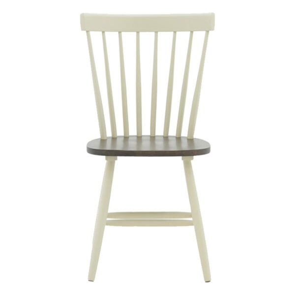 Καρέκλα Larus pakoworld φυσικό ξύλo rubberwood ανθρακί-λευκό 50x49x90εκ. - Image 3