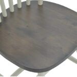 Καρέκλα Larus pakoworld φυσικό ξύλo rubberwood ανθρακί-λευκό 50x49x90εκ. - Image 4