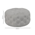 Σκαμπό-πουφ Ferdia pakoworld βελούδο γκρι Φ59x28.5εκ - Image 2