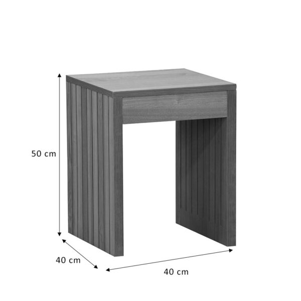 Βοηθητικό τραπέζι Focused pakoworld MDF φυσικό 40x40x50εκ - Image 4