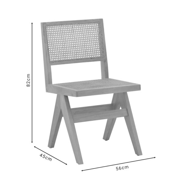 Καρέκλα Winslow pakoworld φυσικό rubberwood 45x56x82εκ - Image 8