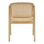 Πολυθρόνα Wenzy pakoworld φυσικό Rattan - μασίφ ξύλο toon 58x58x82εκ - Image 5