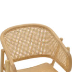 Πολυθρόνα Wenzy pakoworld φυσικό Rattan - μασίφ ξύλο toon 58x58x82εκ - Image 6