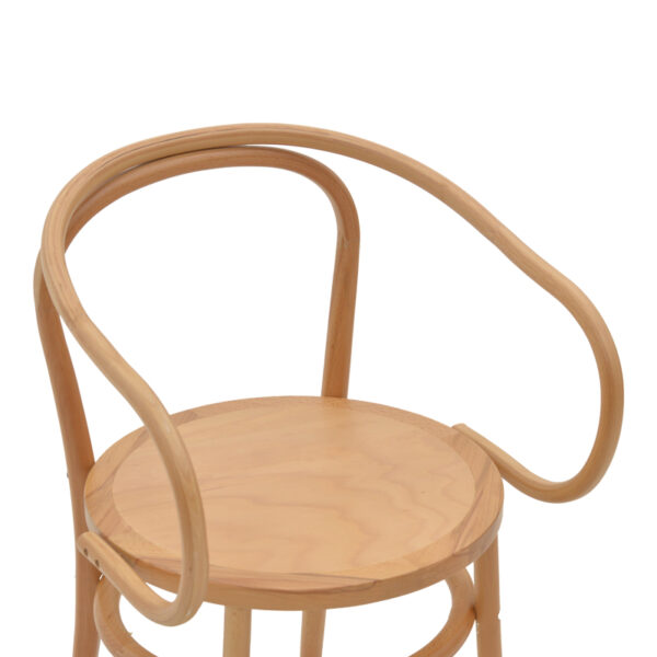 Πολυθρόνα Verfie pakoworld φυσικό ξύλο οξιάς 55x50x83εκ - Image 6