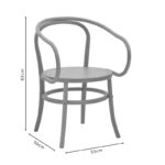 Πολυθρόνα Verfie pakoworld φυσικό ξύλο οξιάς 55x50x83εκ - Image 8