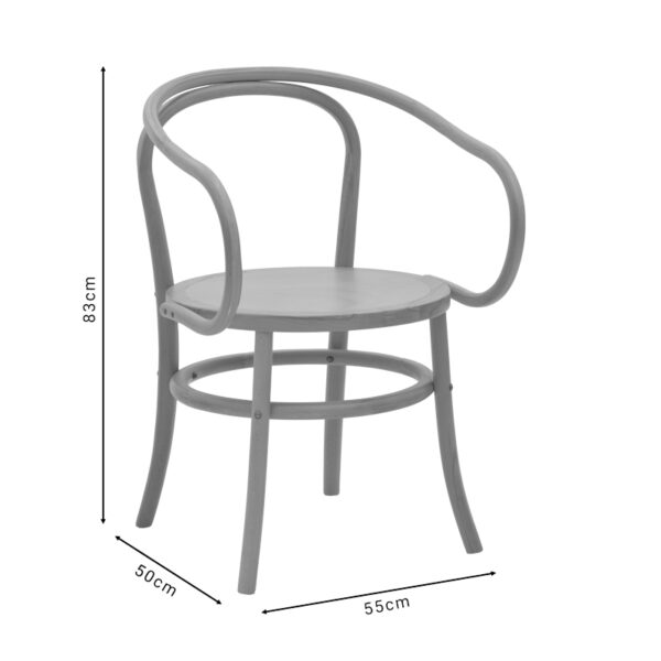 Πολυθρόνα Verfie pakoworld φυσικό ξύλο οξιάς 55x50x83εκ - Image 8