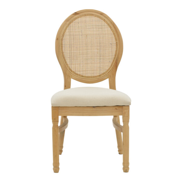 Καρέκλα Canco pakoworld φυσικό rubberwood-φυσικό rattan 50x53x98εκ - Image 4