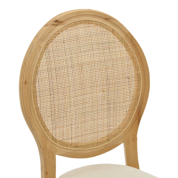 Καρέκλα Canco pakoworld φυσικό rubberwood-φυσικό rattan 50x53x98εκ - Image 6