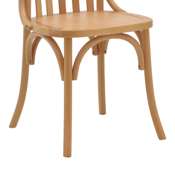 Καρέκλα Flisbie pakoworld φυσικό ξύλο οξιάς 46x48x86εκ - Image 8