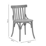 Καρέκλα Flisbie pakoworld φυσικό ξύλο οξιάς 46x48x86εκ - Image 9