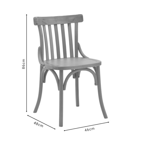 Καρέκλα Flisbie pakoworld φυσικό ξύλο οξιάς 46x48x86εκ - Image 9