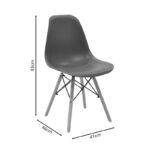 Καρέκλα Julita pakoworld PP καφέ-φυσικό πόδι 46x50x82εκ - Image 7