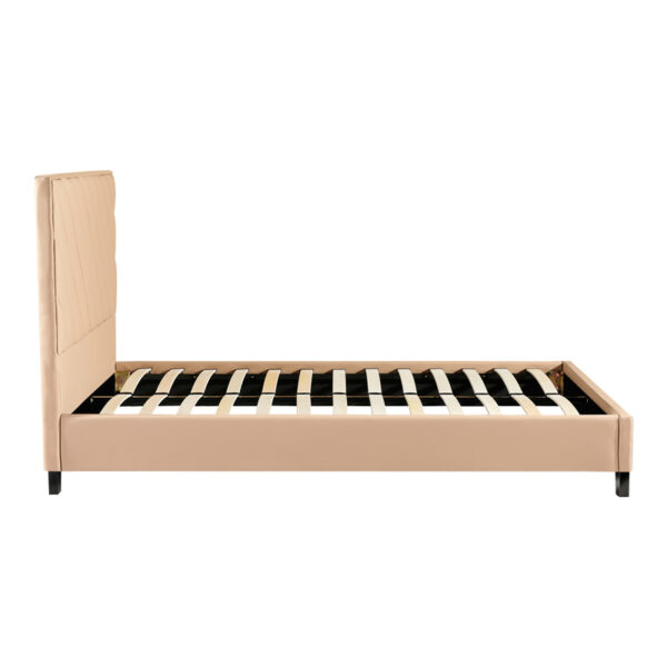Κρεβάτι διπλό Franky pakoworld pu μπεζ 160x200εκ - Image 3