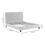 Κρεβάτι διπλό Franky pakoworld pu μπεζ 160x200εκ - Image 6