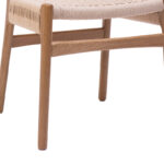 Καρέκλα Safal pakoworld oak δρυς ξύλο-έδρα εκρού σχοινί 51x50x78εκ - Image 6