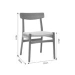 Καρέκλα Safal pakoworld oak δρυς ξύλο-έδρα εκρού σχοινί 51x50x78εκ - Image 7