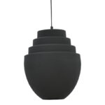 Φωτιστικό οροφής Kelsy Inart E27 μαύρο μέταλλο Φ30x122εκ - Image 2