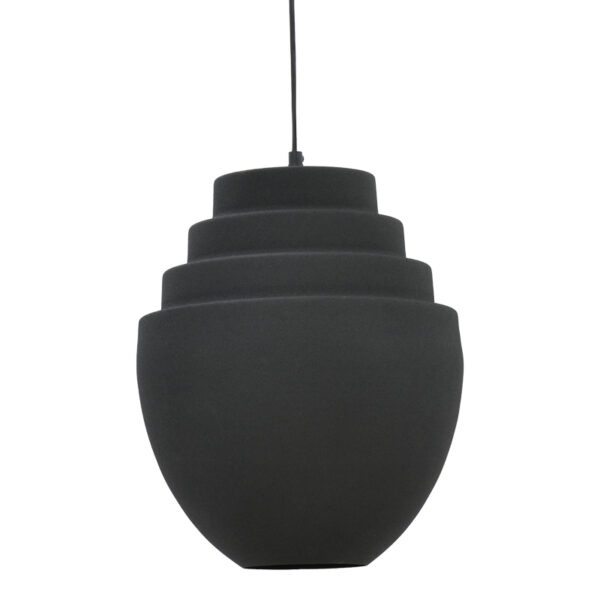 Φωτιστικό οροφής Kelsy Inart E27 μαύρο μέταλλο Φ30x122εκ - Image 2