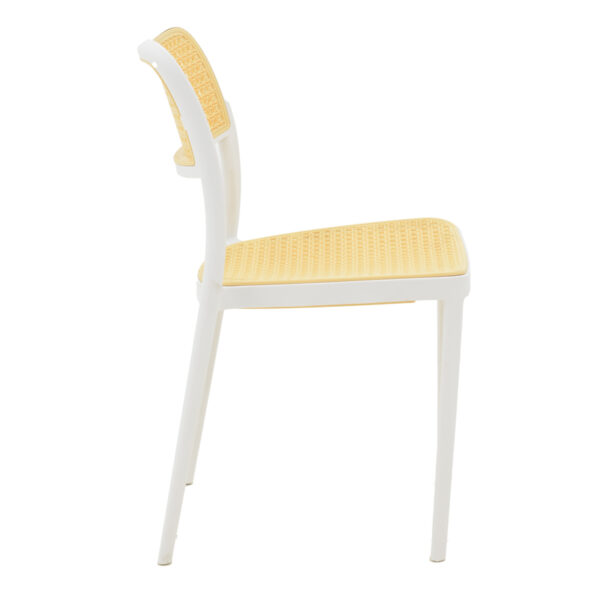 Καρέκλα Westley pakoworld pp φυσικό-λευκό  55x47x81εκ - Image 3
