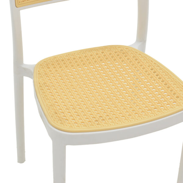 Καρέκλα Westley pakoworld pp φυσικό-λευκό  55x47x81εκ - Image 7