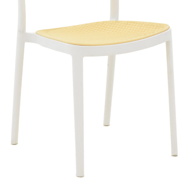 Καρέκλα Westley pakoworld pp φυσικό-λευκό  55x47x81εκ - Image 8
