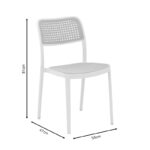 Καρέκλα Westley pakoworld pp φυσικό-λευκό  55x47x81εκ - Image 9