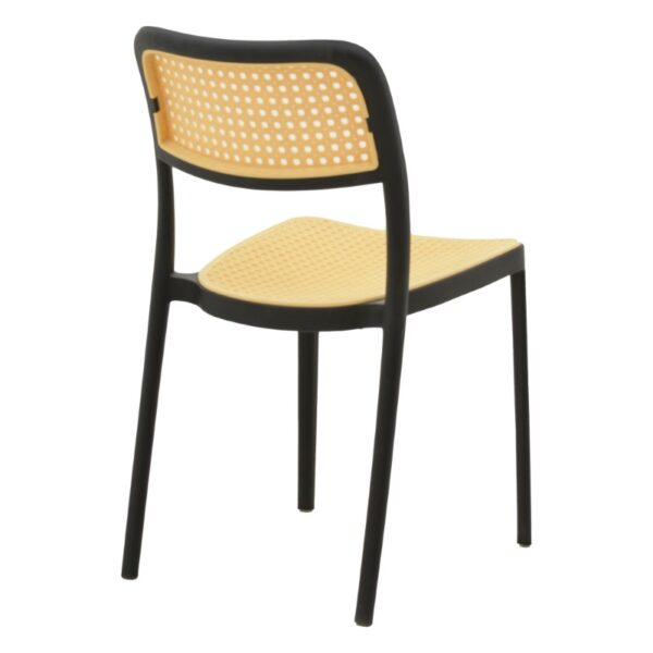 Καρέκλα Westley pakoworld pp φυσικό-μαύρο 55x47x81εκ - Image 2