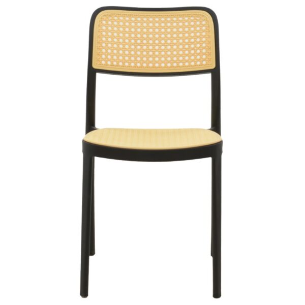 Καρέκλα Westley pakoworld pp φυσικό-μαύρο 55x47x81εκ - Image 4