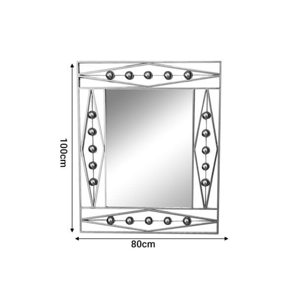 Καθρέπτης Roteron Inart χρυσό μέταλλο 80x2x100εκ - Image 2