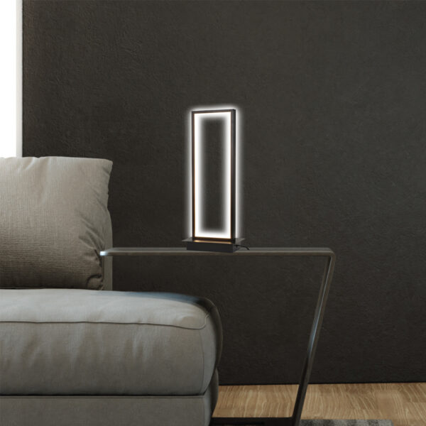 InLight Επιτραπέζιο φωτιστικό LED 16W 3000K από αλουμίνιο σε μαύρη απόχρωση D:40cm (3020) - Image 2