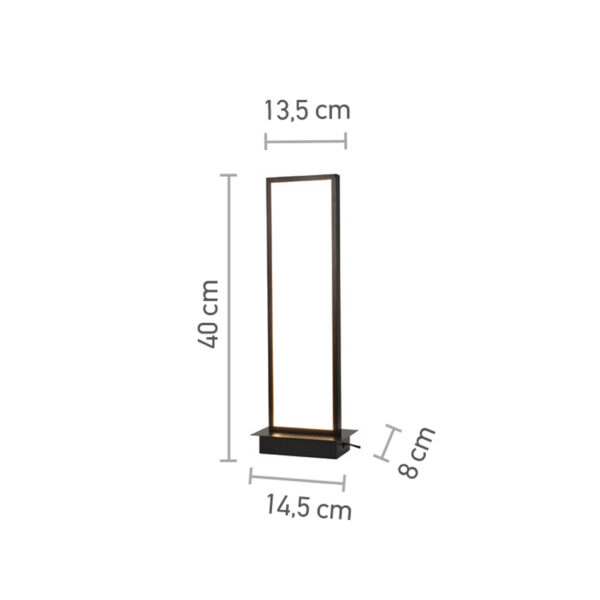 InLight Επιτραπέζιο φωτιστικό LED 16W 3000K από αλουμίνιο σε μαύρη απόχρωση D:40cm (3020) - Image 3