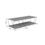 Tραπέζι σαλονιού Tars pakoworld οακ-μαύρο 120x48x30εκ - Image 4