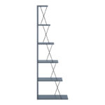 Βιβλιοθήκη Tars pakoworld γκρι-μαύρο 60x24x146.5εκ - Image 2