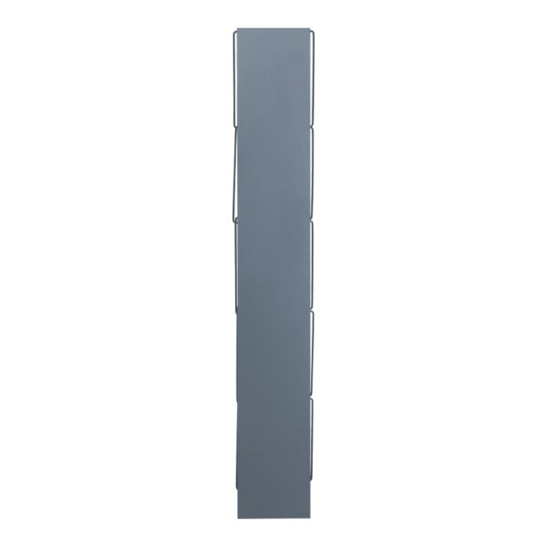 Βιβλιοθήκη Tars pakoworld γκρι-μαύρο 60x24x146.5εκ - Image 3