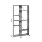 Βιβλιοθήκη Tars pakoworld οακ-μαύρο 84x25.5x154.5εκ - Image 4