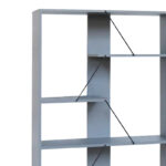 Βιβλιοθήκη Tars pakoworld γκρι-μαύρο 84x25.5x154.5εκ - Image 2