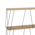 Βοηθητικό τραπέζι-ραφιέρα Tars pakoworld oak-μαύρο 80x30x69.2εκ - Image 2