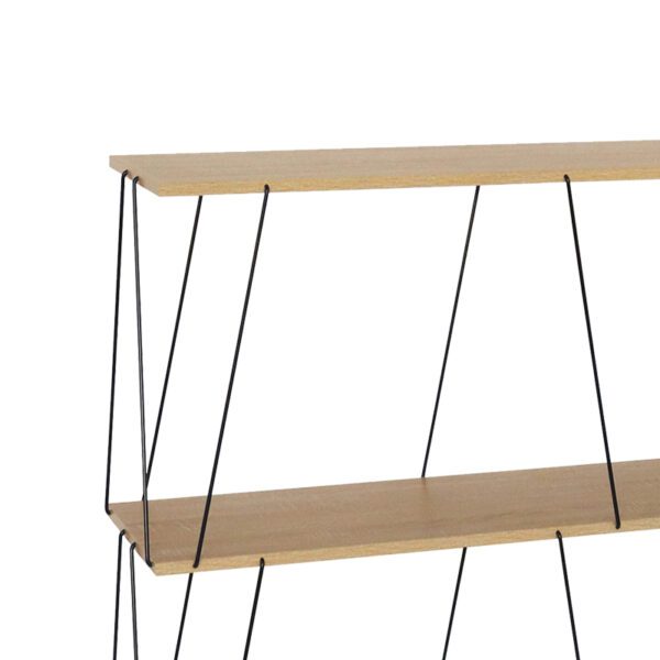 Βοηθητικό τραπέζι-ραφιέρα Tars pakoworld oak-μαύρο 80x30x69.2εκ - Image 2