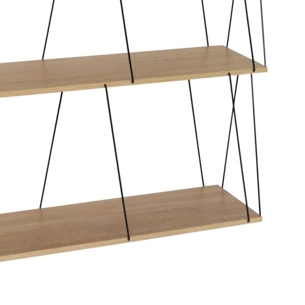 Βοηθητικό τραπέζι-ραφιέρα Tars pakoworld oak-μαύρο 80x30x69.2εκ - Image 3