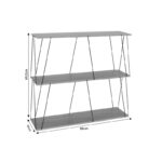 Βοηθητικό τραπέζι-ραφιέρα Tars pakoworld oak-μαύρο 80x30x69.2εκ - Image 4