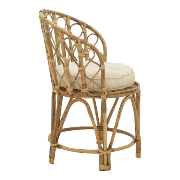 Πολυθρόνα Rostan Inart φυσικό rattan με μαξιλάρι 51x50x80εκ - Image 3