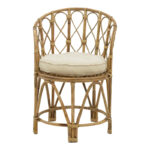 Πολυθρόνα Rostan Inart φυσικό rattan με μαξιλάρι 51x50x80εκ - Image 4