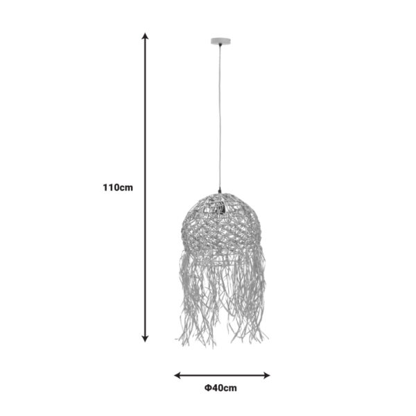 Φωτιστικό οροφής Amelon Inart E27 φυσικό Φ40x110εκ - Image 4
